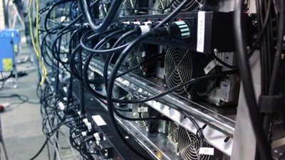 A vast mining farm filled with machines